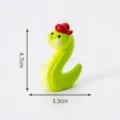 Lindo adorno de escritorio de coche de resina estatueta de serpiente 2025 con sombrero - 3# Sombrero rojo