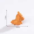 Mini figura de animal de resina lindo musgo micro paisaje decoración adorno de escritorio - Estampado de Poni Marrón