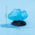 Blue glowing resin coral miniature ornament for fish tank DIY micro landscape decor. - No. 8 Large