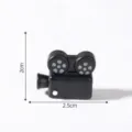 Miniature black vintage movie camera resin charm dollhouse DIY decoration accessory 2.5cm - Projector