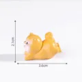 Miniature cute yellow puppy resin figurine dollhouse micro landscape desktop decor - Arched Back Pose, 7#
