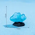 Blue resin coral miniature figurine ornament fish tank landscape DIY accessory 1.5x1.8cm - 26# Small