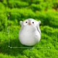 Mini grey owl figurine for moss micro landscape DIY gardening decoration bonsai ornament 2.3cm - Grey Marble