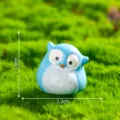 Mini blue owl figurine for moss micro landscape DIY gardening decoration and crafts. - Blue