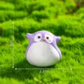 Mini purple owl resin figurine for moss micro landscape garden DIY decoration ornament 1.9x2.2cm - Purple
