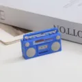 1:12 dollhouse miniature retro boombox radio model, cute plastic scene decor for photography. - Blue Radio