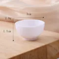 Mini tazón blanco juguete de casa de muñecas comida accesorio, vajilla de plástico. - Cuencos blancos de 3 cm