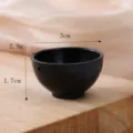 Miniatura cuenco de comida negro para casa de muñecas detalle, vajilla de simulación pequeña. - Cuencos negros de 3 cm