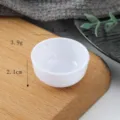 Mini weisse Puppenhaus Schale Simulation Geschirr Zubehoer 4.2cm Deko Fotorequisite - 4,2 cm Weiße Schalen