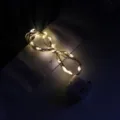 Guirnalda de luces LED de alambre de cobre con caja de pilas para ramo de regalo blanco - 1m (Bolsa OPP Independiente) / Blanco cálido