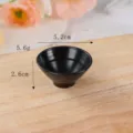 Miniatur schwarze Simulationsschuesse Puppenhaus Kueche Geschirr Requisite Fotografie - 5 cm Kleine Udon-Nudelschalen (Schwarz)