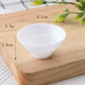 Mini weiße Puppenhaus Schüssel Miniaturen Essen Spiel Geschirr für Küchen Dekoration. - 5 cm Kleine Udon-Nudelschalen (Weiß)