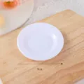 Mini weißer Plastik Spielzeug Teller für Essspiel Miniatur Geschirr Speiseteller 9cm - 9 cm runder Teller