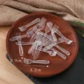 Miniatur klare Plastikgabeln Detailansicht, winzige Puppenhaus Essen Spielgeschirr Requisiten. - 4 cm transparente Gabel