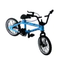 Mini alloy finger BMX bicycle model toy, retro double bar desktop toy bike for collection. - Blue