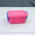 Miniature dollhouse storage box, cute plastic container for doll house and play props. - Rose Red