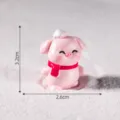 Bonita figura de cerdo rosa con bufanda roja para decoración de escritorio y micro paisaje. - 3# Cerdo
