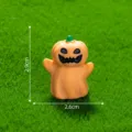 Halloween pumpkin ghost miniature resin figurine DIY micro landscape decorative ornament - 6# Pumpkin Ghost