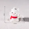 Mini snow-playing animal figurine ornament, cute resin DIY desktop decoration accessory. - 6# Holding a Snowball