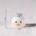 Miniature cute snowman figurine desktop micro landscape DIY decoration ornament 1.3x1.4cm - 7# Snowman Head