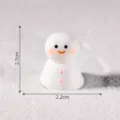 Miniature resin snowman figurine cute micro landscape diy desktop ornament 2.7cm height - 8# Snowman