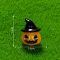 Mini Halloween pumpkin figurine with witch hat, small resin DIY micro landscape ornament. - 9# Pumpkin Monster