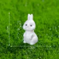 Miniatura di coniglio bianco in resina per micro paesaggio accessorio decorativo DIY - 18# Coniglio in piedi