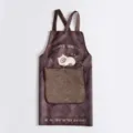 Removable hand wiping kitchen waterproof apron cute cartoon oil proof cooking smock - Hand-Wipe Apron / Dark Cat