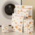 Bolsas de malla para lavadora con estampado de naranjas, ideal para proteger su ropa delicada. - Diseño de naranja (malla fina de 70 g)