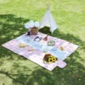 Rosa karierte Outdoor Picknickmatte, wasserdichte Campingmatte und tragbarer Strandteppich für Ausflug. - 150*200cm / Rosa Kariert