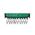 Draagbaar stoffen wasrek met metalen klemmen, groene reiswasorganizer voor ondergoed. - 10 Clips Stijl / Groen