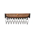 Draagbare stoffen kledinghanger met meerdere metalen clips, ideaal voor reizen en sokken drogen. - 10 Clips Stijl / koffiekleur