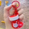 Weihnachtssocke Cartoon Schlüsselanhänger Nachtlicht, süßer Taschenanhänger Auto Geschenk. - Leuchtende Weihnachtssocke - Weihnachtsmann