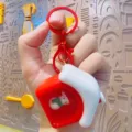 Weihnachten Mini Haus Nachtlicht Schlüsselanhänger Cartoon Schneemann Schultasche Anhänger - Leuchtendes Weihnachtshaus – Schneemann (Lackierter Verschluss)