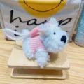 Cucciolo con maglione lavorato a maglia - Rosa