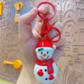 Weihnachten Schneemann Nachtlicht Schlüsselanhänger süßer Cartoon Rucksack Anhänger Geschenk - Weihnachtsanhänger-Serie - Schneemann