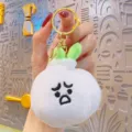 Lindo llavero de rábano de felpa, colgante de bolsa suave muñeca peluche mochila regalo - Cebolla