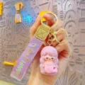 Cute mermaid princess keychain iridescent doll pendant bag charm accessory for women girls - Holographic Purple Mermaid