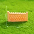 Mini Harz Zaun orange Mikro Landschaft DIY Garten Dekor Ornament Variante 5.3x2.8 cm - Nr. 3 Zaun