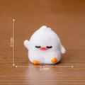 Cute mini white duck miniature figurine for dollhouse decor, micro landscape DIY accessories. - Waving