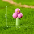Mini resina rosa fungo statuetta micro paesaggio giardino DIY decorazione variante - Albero Tondo / 5# Albero a sfera