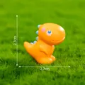 Mini cute resin dinosaur figurine for moss micro landscape DIY decoration and tiny ornaments. - 3# Tyrannosaurus (2.7x2.3cm) / Orange Tyrannosaurus