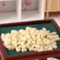 Miniature dollhouse mahjong set with green tabletop tray 1:12 scale toy model decor - Mahjong