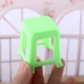Miniature green plastic stool 1:12 scale dollhouse furniture toy ob11 action figure accessory model - Chair / S / Green