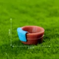Miniature wooden bathtub model dollhouse accessory micro landscape DIY decor ornament - 8# Basins