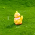 Miniature figurine de petit canard jaune en resine decoration de bureau 3.6x2.6cm. - N° 1 Jaune avec écharpe