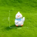 Mignonne mini figurine de canard blanc en résine pour micro paysage bricolage jardin décoration. - Nº 2 blanc avec écharpe