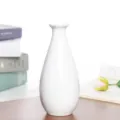 Pequeño jarrón de cerámica blanca minimalista escritorio hidropónico planta contenedor hogar. - Mini / Blanco