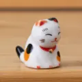 Soportes para palillos gato de la suerte cerámica japonesa bonita figura miniatura. - Estilo 3
