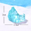 Piccolo iceberg in resina blu per micro paesaggio e decorazione di neve invernale. - Ghiacciaio